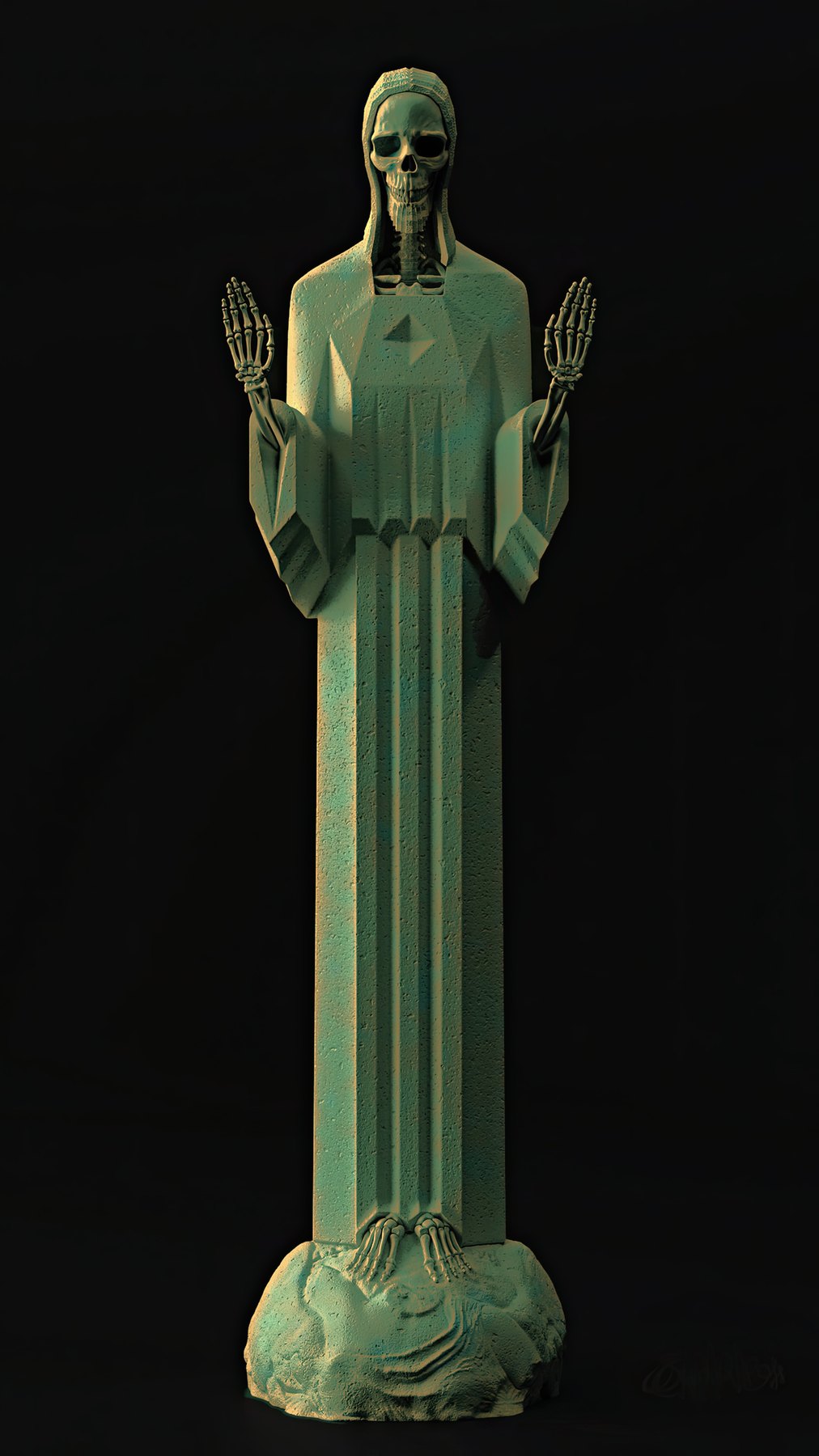 Cristo del Oterror en bronce patinado