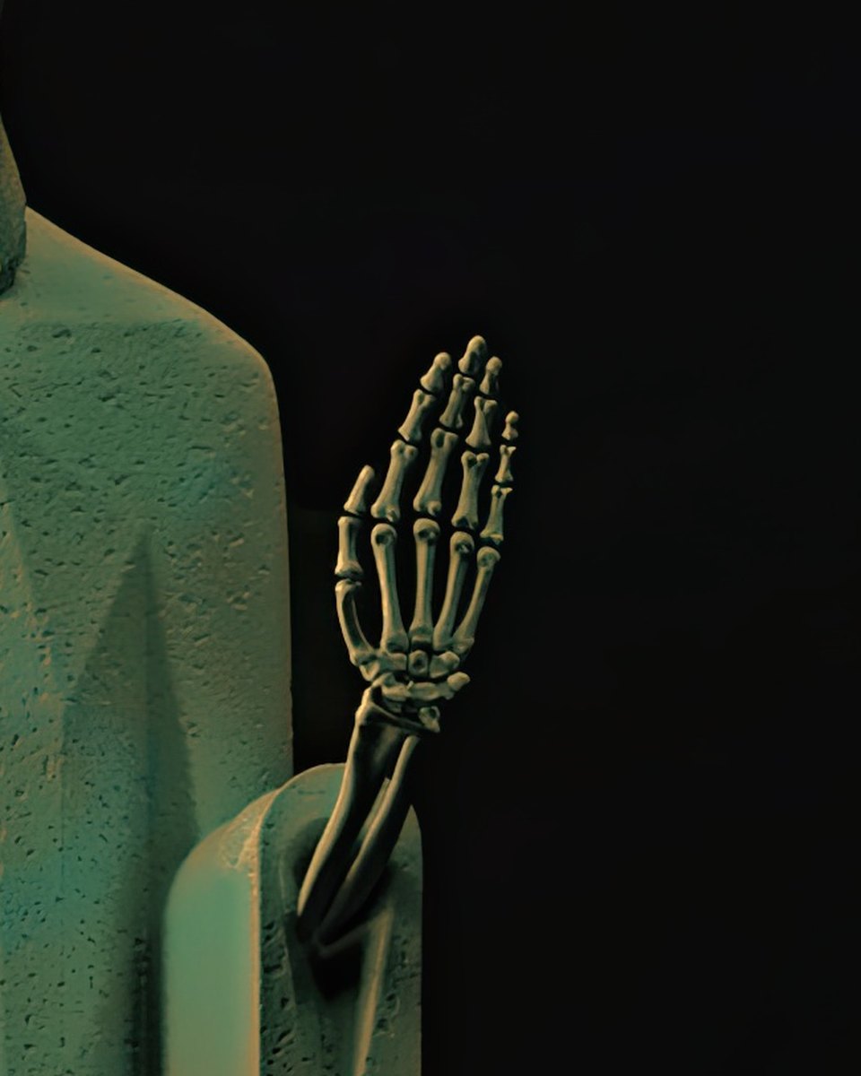 Cristo del Oterror en bronce, detalle del pecho
