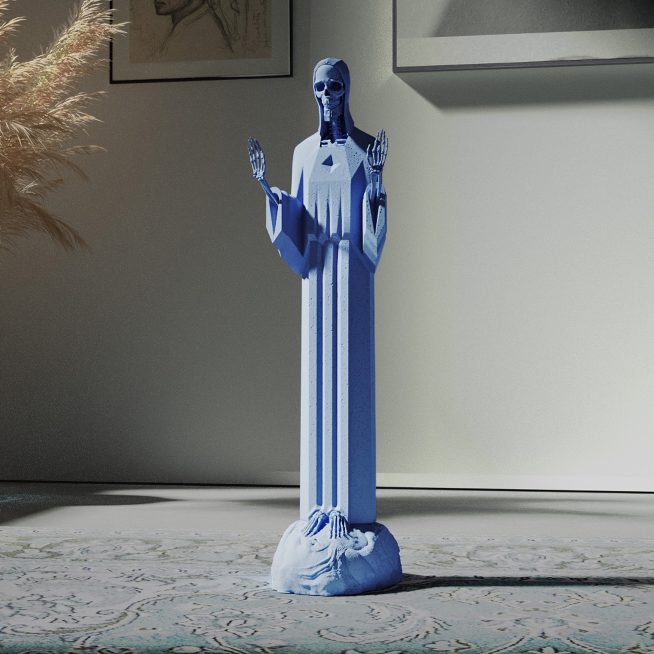 Cristo del Oterror en resina, detalle del pecho